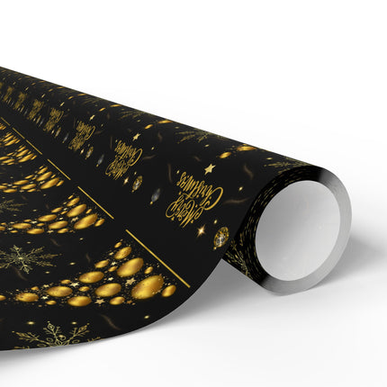Christmas Treasure – Black & Gold Gift Wrapping Paper