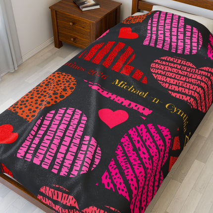 Valentine's Day - Personalized Plush Blanket