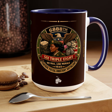 Six Triple Eight Postal Battalion - 15oz brown mug