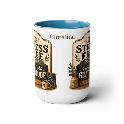 Stress Free Zone Personalized - 15oz Mug