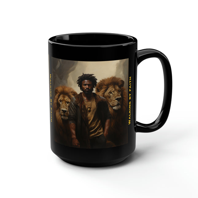 Walking By Faith - 15oz mug - black