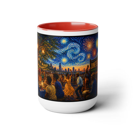 Juneteenth Night Swirls – 15oz Mug