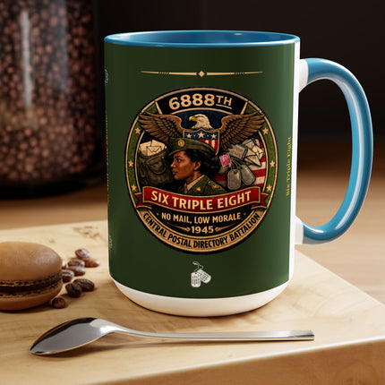 Six Triple Eight Postal Battalion - 15oz green mug