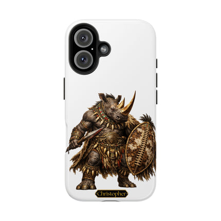 Shaka the Rhino – Warrior Chief - iPhone Case