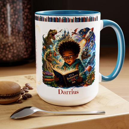 It's A Bookworm's World - 15oz Mug - boy-1