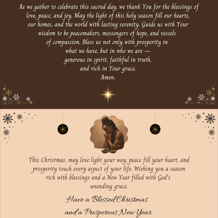 A Christmas Prayer - Christmas Cards