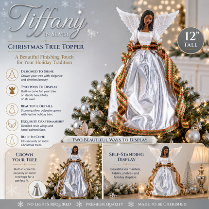 Christmas Tree Topper - Tiffany In Silver