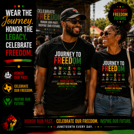 Journey To Freedom Juneteenth - T-shirt