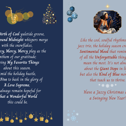 Jazzy Christmas - Christmas Cards