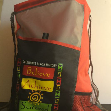 Believe Achieve Succeed - Drawstring Backpack