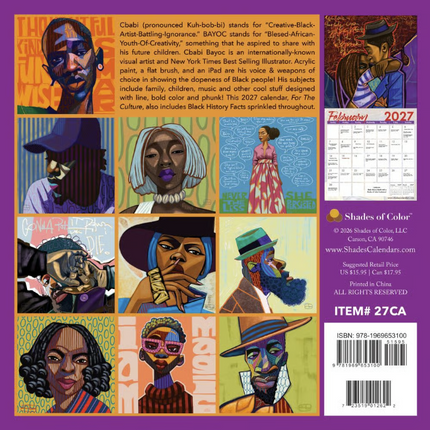 For The Culture 2027 Wall Calendar
