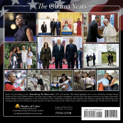 The Obama Years - 2027 Wall Calendar