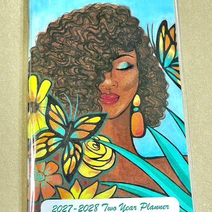Sister Vibes Blue 2027 – 2028 Two-Year Pocket Calendar