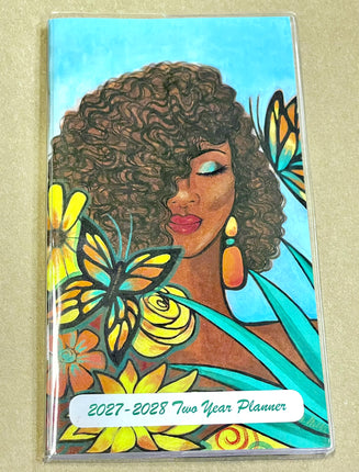 Sister Vibes Blue 2027 – 2028 Two-Year Pocket Calendar