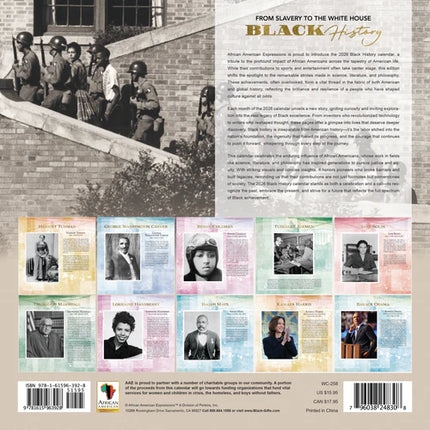 Black History 2026 Wall Calendar