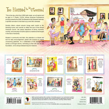 Too Blessed To Be Stressed - 2026 Wall Calendar