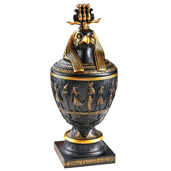 Horus the Egyptian Falcon God Canopic Jar