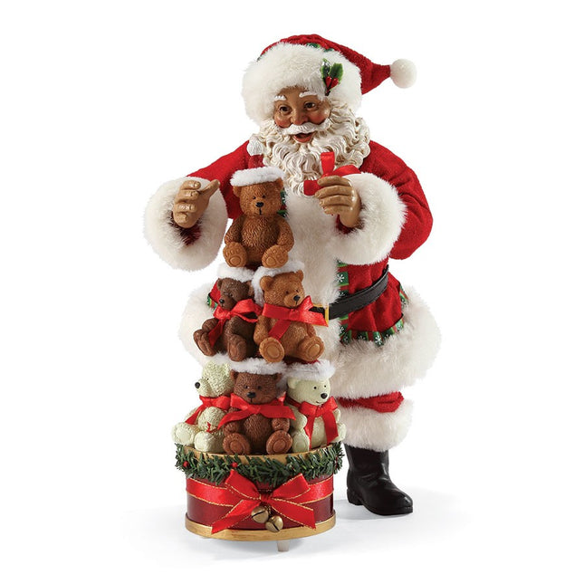 Bearly Christmas - African American Santa figurine