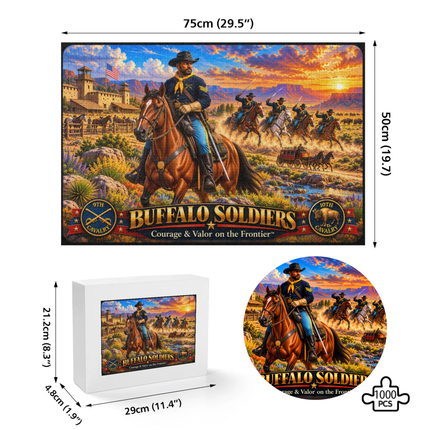 Buffalo Soldiers – Courage & Valor On The Frontier - 1000-Piece Jigsaw Puzzle