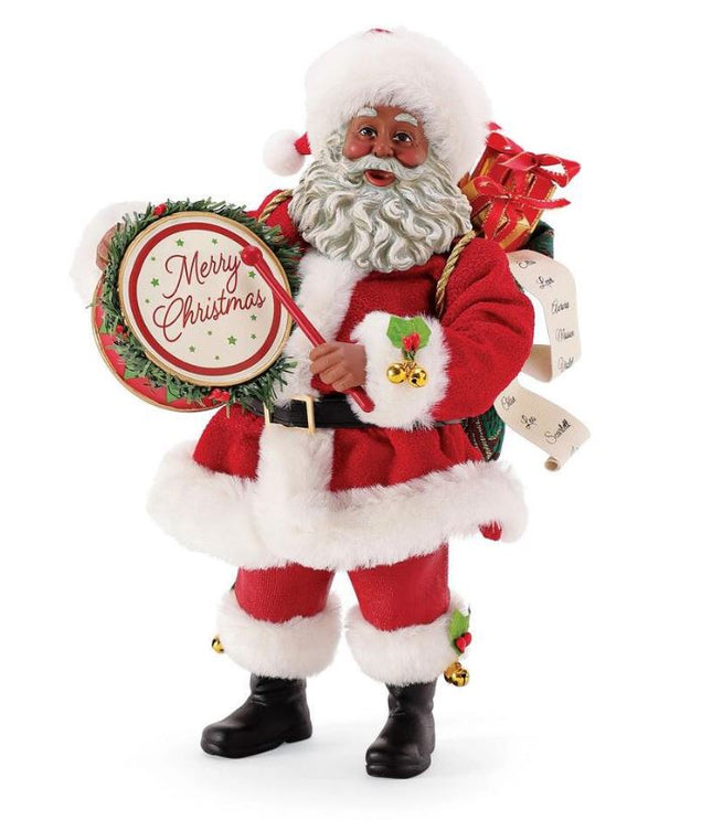 Drumroll - African American Santa figurine