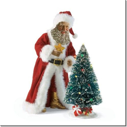 Golden Moments - African American Santa figurine