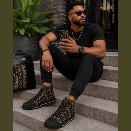 Majestic Mudcloth - Mens High-Top Sneakers