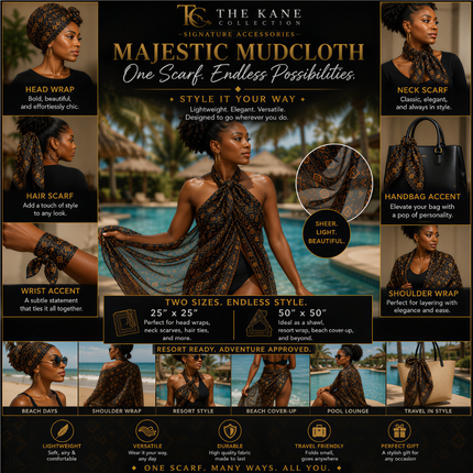 Majestic Mudcloth - Fashion Scarf & Body Wrap