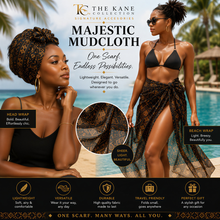 Majestic Mudcloth - Fashion Scarf & Body Wrap