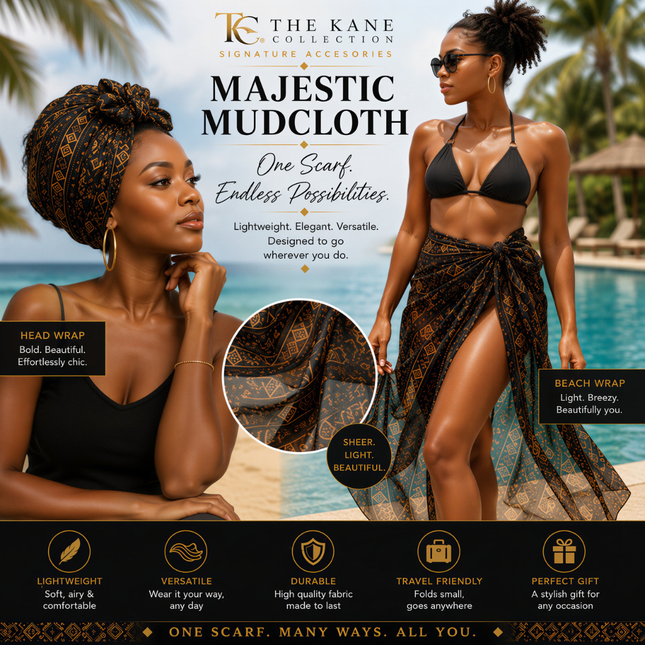 Majestic Mudcloth - Fashion Scarf & Body Wrap