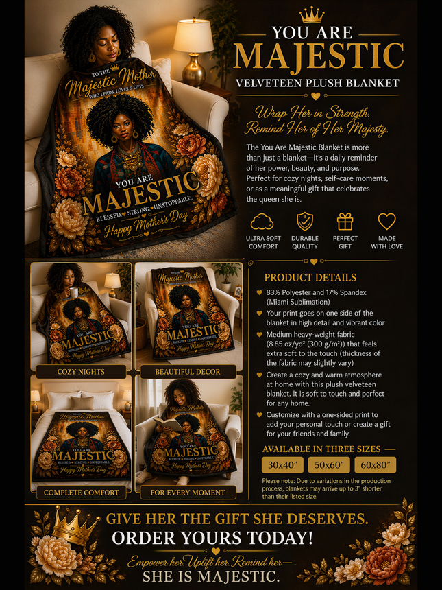 You Are Majestic - plush blanket