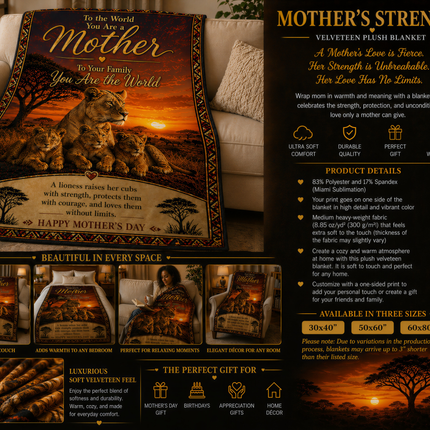 A Mother's Strength - plush blanket