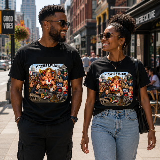 It Takes a Village - Political Satire - T-shirt