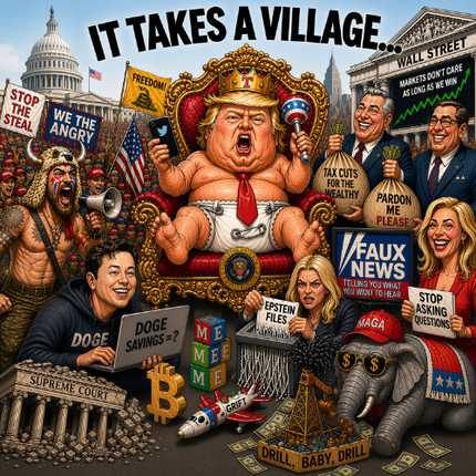 It Takes a Village - Political Satire - T-shirt