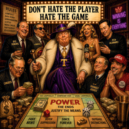 Don't Hate The Player Hate The Game - Political Satire T-shirt