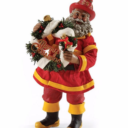To The Rescue - African American Santa figurine