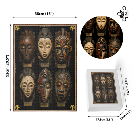 Tribal Masks Gallery - Jigsaw Puzzle - 500 pieces