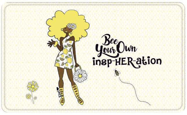 Bee Your Own Insp-Her-ation - memory foam shower mat