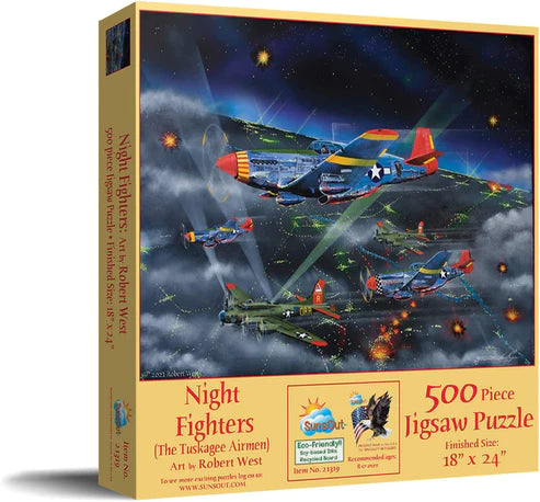 Night Fighters Tuskegee Airmen 500 piece - jigsaw puzzle